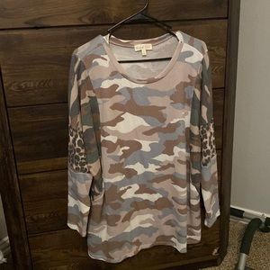 Tri print long sleeve